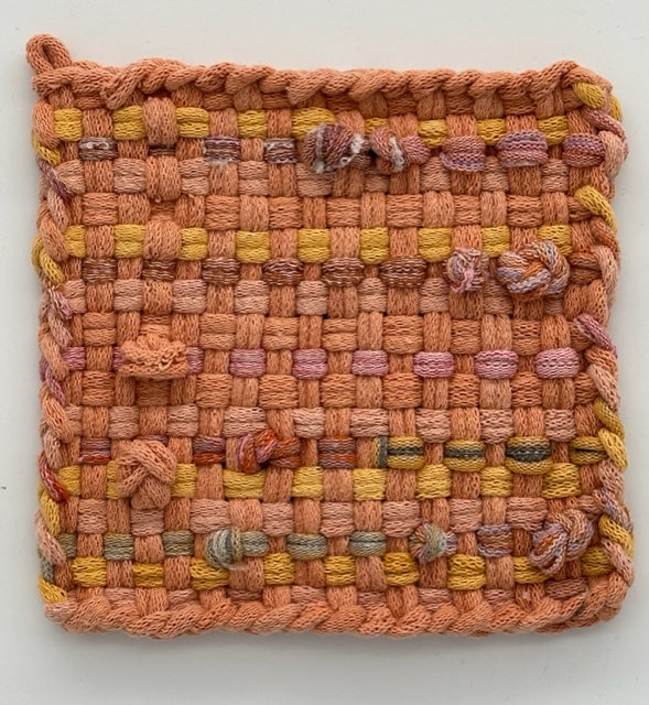 Plain Weave with knots in Sunrise Colors