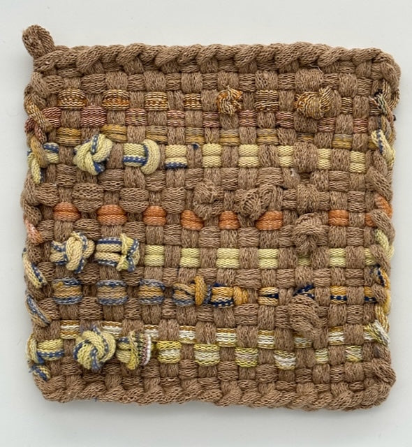 Plain Weave with knots in Earthy tones