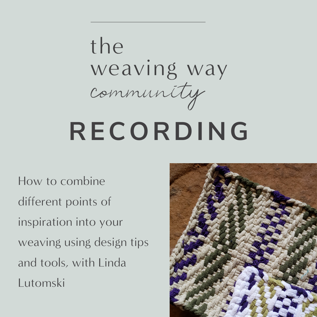 WWC Recording - How to combine different points of inspiration into your weaving using design tips and tools, with Linda Lutomski