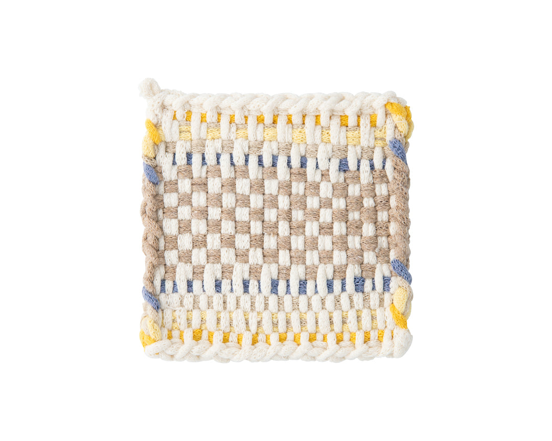One-of-a-kind potholder in Blue/ mixed blues – Kate Kilmurray
